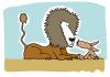 Cartoon: fierce (small) by ali tagged löwe,lion,kaninchen,conejo