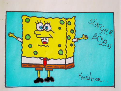 Cartoon: sponge bob (medium) by keziban tagged kez