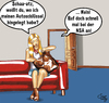 Cartoon: Big Brother is watching you (small) by Suley tagged nsa,usa,spionage,beschattung,abhören,handy,merkel,politik,daten,klau,geheimdienst,snowden,suley