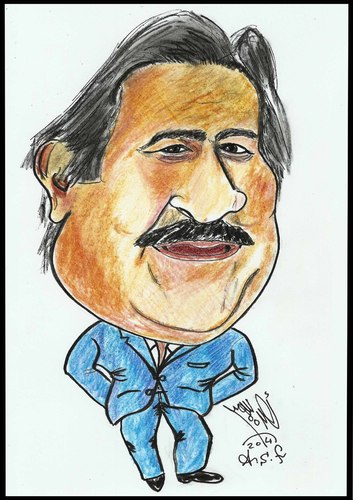 Cartoon: ARTIST MOSTAFA HUSEIN (medium) by AHMEDSAMIRFARID tagged ahmed,samir,farid,artist,mostafa,egyptair,husein,cartoon,caricature