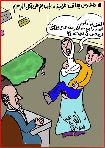 Cartoon: DONKEY STUDENT (medium) by AHMEDSAMIRFARID tagged ahmed,samir,farid,egypt,donkey,education