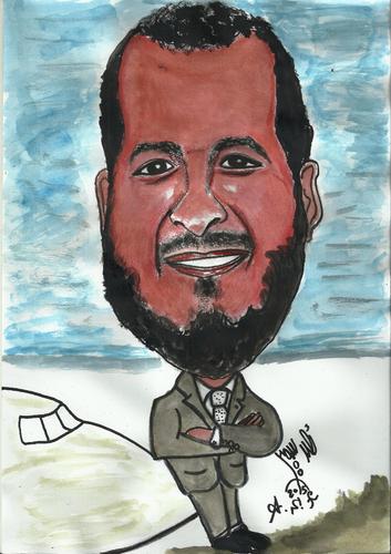 Cartoon: ESSAM METWALY (medium) by AHMEDSAMIRFARID tagged ahmed,samir,farid,essam,metwaly,egyptair,comics,caricature,cartoon