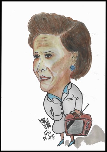 Cartoon: FATEN HAMAMA (medium) by AHMEDSAMIRFARID tagged ahmed,samir,farid,faten,hamama,egyptair,comics,caricature,cartoon