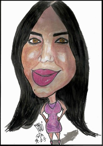 Cartoon: LAILA YOUSEF (medium) by AHMEDSAMIRFARID tagged ahmed,samir,farid,layla,laila,yousef,egyptair,comics,caricature,cartoon