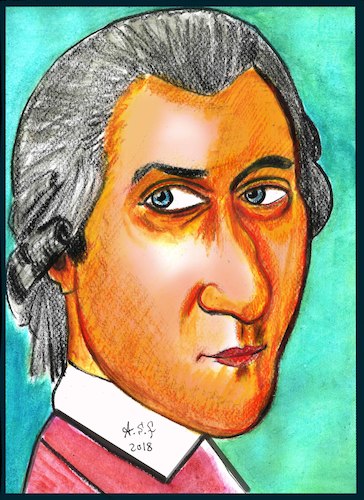 Cartoon: mozart art (medium) by AHMEDSAMIRFARID tagged mozart,ahmed,samir,farid,ahmedsamirfarid,usa,israel,palestine,cartoon,caricature,egyptair