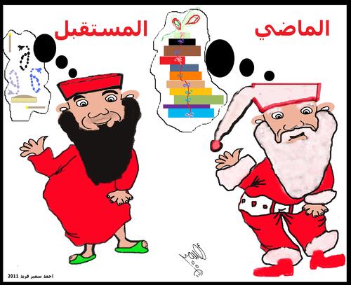 Cartoon: PAPA NOEL (medium) by AHMEDSAMIRFARID tagged papa,noel,egypt,revolution