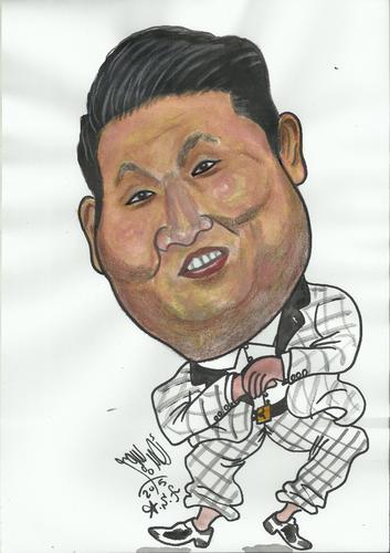 Cartoon: PSY GANGNAM (medium) by AHMEDSAMIRFARID tagged ahmed,samir,farid,actor,egyptair,comics,caricature,cartoon