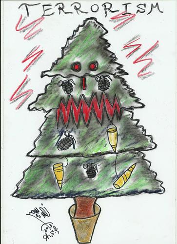 Cartoon: TERRORISM TREE (medium) by AHMEDSAMIRFARID tagged ahmed,samir,farid,tree,nature,artist,cartoon,caricature,alaa,waly,eldin,egypt,revolution,nice,beutifull