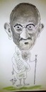 Cartoon: ghandi (small) by AHMEDSAMIRFARID tagged ahmed,samir,farid,ghandi