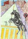 Cartoon: KNIGHT MOVE (small) by AHMEDSAMIRFARID tagged ahmed,samir,farid,cartoon,caricature,horse