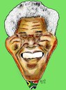 Cartoon: mandela (small) by AHMEDSAMIRFARID tagged nelson,mandela,ahmed,samir,farid,ahmedsamirfarid,south,africa,anniversary