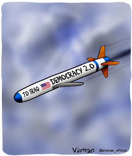 Cartoon: democracy 2.0 (medium) by el vicman tagged irak