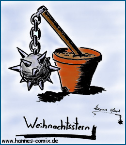 Cartoon: Weihnachtsstern (medium) by Hannes tagged weihnachten,xmas,weihnachtsstern,christmas,star