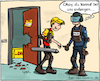 Cartoon: DHL-SEK (small) by Hannes tagged dhl,ups,dpd,paketdienst,zustellung,polizei,sek,rammbock,nichtzuhause,paket,jobangebot,parcel,delivery,postman,police,job,joboffer