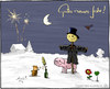 Cartoon: gutes neues Jahr (small) by Hannes tagged fledermaus,hamster,klee,mais,neujahr,schwein,sylvester,vogelscheuche,winter