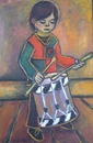 Cartoon: Little Drummer Boy (small) by iris lydia tagged drum,drumming,trommel,trommeln,carnival,fasnacht,music,musik,basel,kind,junge,boy