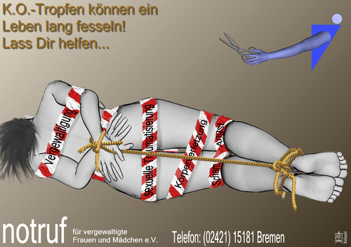 Cartoon: Gewalt 3 (medium) by PuzzleVisions tagged gewalt,violence,scham,pubic,ko,tropfen,hilfe,help,notruf,bremen,mädchen,girls,frauen,woman,vergewaltigung,rape