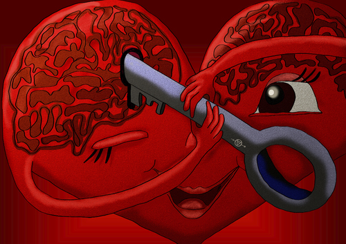 Cartoon: Heart and Mind Herz und Verstand (medium) by PuzzleVisions tagged puzzlevisions,humanität,humanity,zusammenhalt,cohesion,herz,heart,verstand,mind,menschlichkeit,güte,goodness,schlüssel,key,mensch,man,hilfe,help,unterstützung,support,zivilcourage,moral,courage