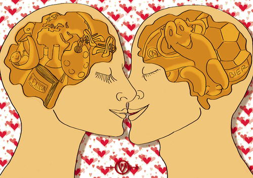 Cartoon: Valentines day Valentinstag (medium) by PuzzleVisions tagged puzzlevisions,frau,mann,woman,man,velentines,day,valentinstag,liebe,love