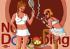 Cartoon: No Doping (small) by PuzzleVisions tagged puzzlevisions olympia 2016 olympische spiele tennis rio de janeiro sport wettkampf competition doping brasilien brazil