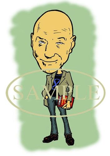 Cartoon: Patrick Stewart (medium) by Marty Street tagged patrick,stewart,xmen,star,trek