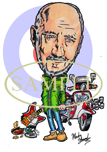 Cartoon: Pete Townshend-The Who (medium) by Marty Street tagged mod,townshend,the,who