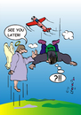 Cartoon: See you later (small) by Leopold tagged fallschirm fallschirmspringer engel flugzeug sprung tod himmel