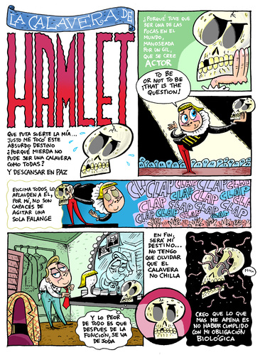 Cartoon: la calavera de hamlet (medium) by PIPI SPOSITO tagged comic