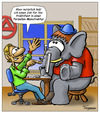 Cartoon: Geburt einer Legende (small) by Troganer tagged elefant,porzellan,sprichwort,arbeitsagentur,jobsuche