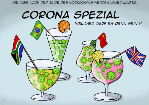 Cartoon: Corona Spezial (medium) by pierre-cda tagged lockdown,lockerungen,coronakabinett,covid19,virus,pandemie,corona,öffnungen,coronaspezial,virusmutationen,mutante,mutanten,virusvariante,b117,mutationen,impfstoffe,lockdownende,aharegeln,hygieneregeln