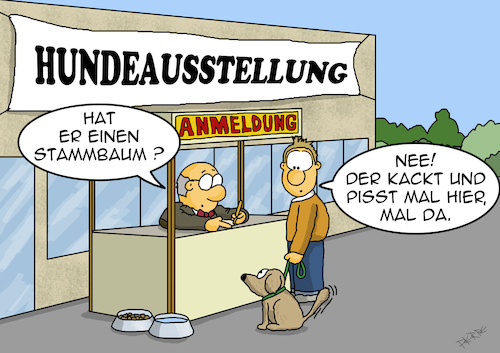 Cartoon: Stammbaum (medium) by pierre-cda tagged stammbaum,pierrecda,hundeausstellung,rassehunde,hunde,hundezucht,hundezüchter,tierzucht