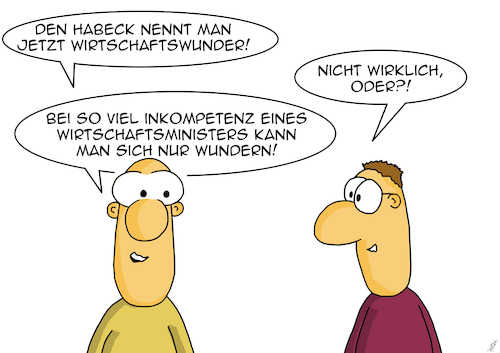 Cartoon: Wirtschaftswunder (medium) by pierre-cda tagged wirtschaftswunder,wirtschaft,wirtschaftsminister,wirtschaftsministerium,habeck,industrie,industriestandort,wirtschaftsstandort,deutschland,industrienation,deindustriealisierung,abwanderung,geldfluss,investitionsrpckgang,rezession,wirtschaftswachstum,handelsdefizit,insolvenz,firmenpleiten,wirtschaftskrise