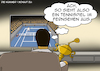 Cartoon: Die Nummer 1 schaut zu (small) by pierre-cda tagged australien einreisebestimmungen quarantäne coronaregeln impfstatus djokovic tennis austarlienopen tennisturnier einreisevisum 2gregel genesen abschiebehotel sport
