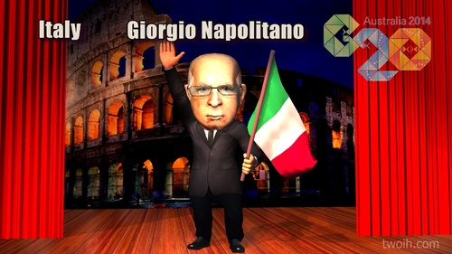 Cartoon: Giorgio Napolitano (medium) by TwoEyeHead tagged g20,italy,giorgio,napolitano,brisbane,australia