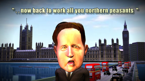 Cartoon: Scotland says NO (medium) by TwoEyeHead tagged scotland,independence,david,cameron,london