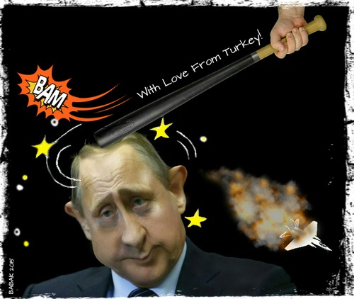 Cartoon: With Love From Turkey (medium) by Babak Massoumi tagged putin,sokho,turkey,isis