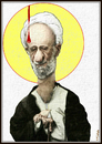 Cartoon: Saint Mesbah (small) by Babak Massoumi tagged mesbah,yazi,islam,fundamentalism,iran,babak,massoumi