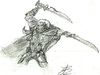 Cartoon: Elf (small) by uharc123 tagged elf,orc,sword,magic