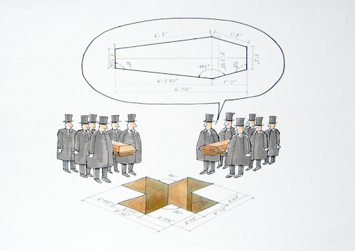 Cartoon: Coffin (medium) by o-sekoer tagged coffin,mathematics