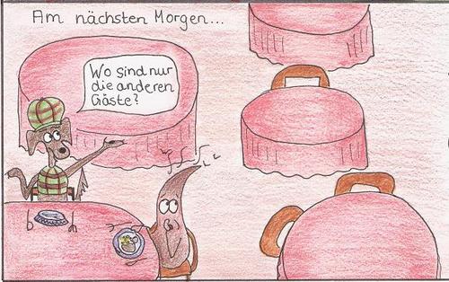 Cartoon: Inspector Snoozl - Geisterhotel (medium) by Jakobine tagged hotel,king,stephen,shining,inspector