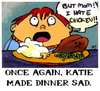 Cartoon: Tiny Comics 2 (small) by nartleby tagged atc,dinner,sad,chicken,food