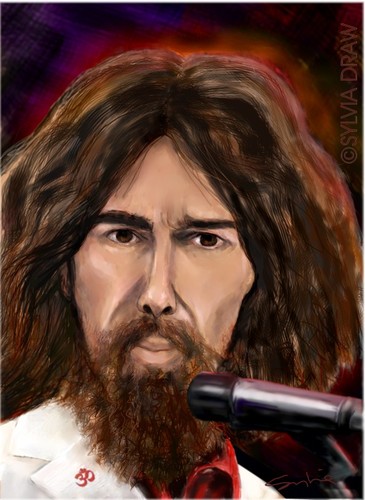 Cartoon: george harrison (medium) by sylvia tagged george,harrison,bangladesh