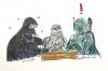 Cartoon: poker fett (small) by rocknoise tagged cartoon,humour,mrmatt,caricature,darthvader,bobafett,poker