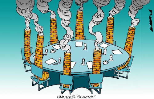 Cartoon: Climate Sunnit (medium) by Amorim tagged pollutio,global,warming,climate,summit,pollution,global,warming,climate,summit