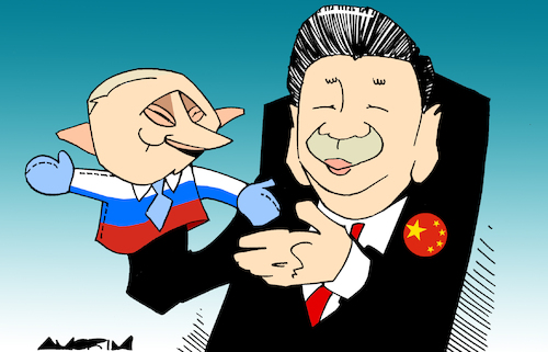 Cartoon: Close alignment (medium) by Amorim tagged xi,jinping,putin,nato,xi,jinping,putin,nato