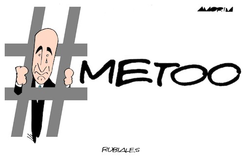 Cartoon: Death kiss (medium) by Amorim tagged rubiales,metoo,spain,rubiales,metoo,spain