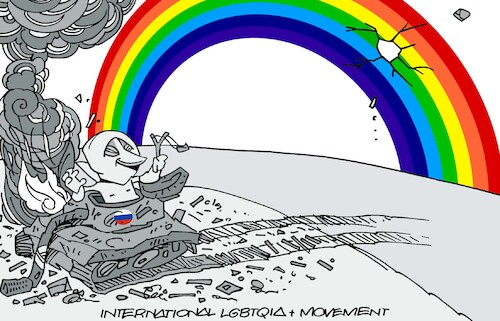 Cartoon: Distractions (medium) by Amorim tagged putin,ukraine,lgbtqia,putin,ukraine,lgbtqia