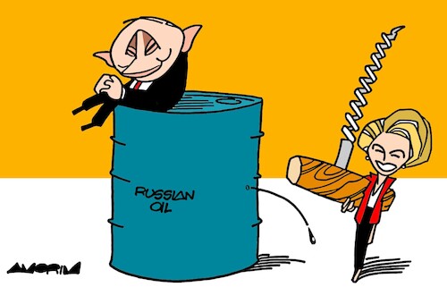 Cartoon: Drop (medium) by Amorim tagged putin,ursula,von,der,leyen,eu,europe