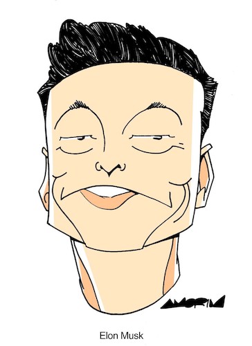 Cartoon: Elon Musk (medium) by Amorim tagged elon,musk