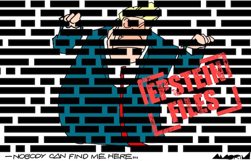 Cartoon: Hidden (medium) by Amorim tagged censorship,trump,epsteinfiles,censorship,trump,epsteinfiles